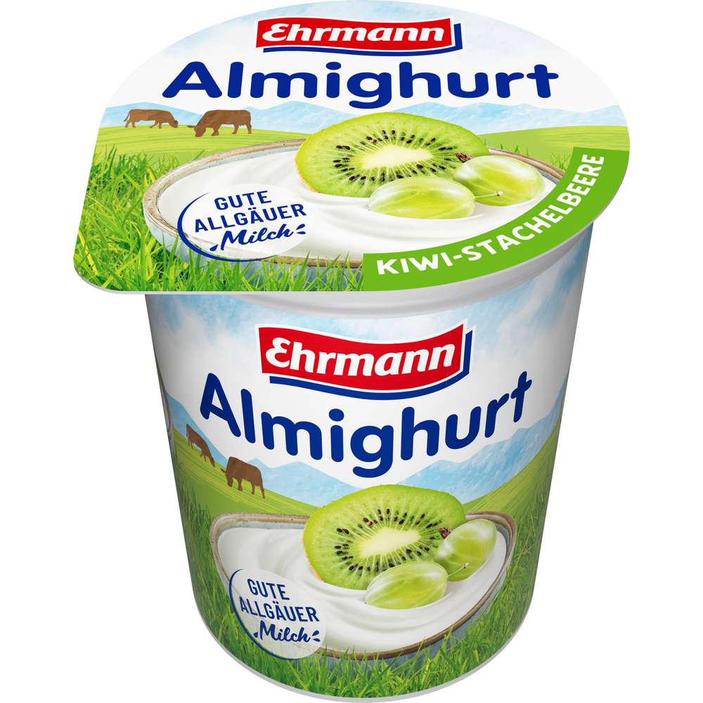 Produktabbildung Ehrmann Fruchtjoghurt Almighurt , Kiwi-Stachelbeere