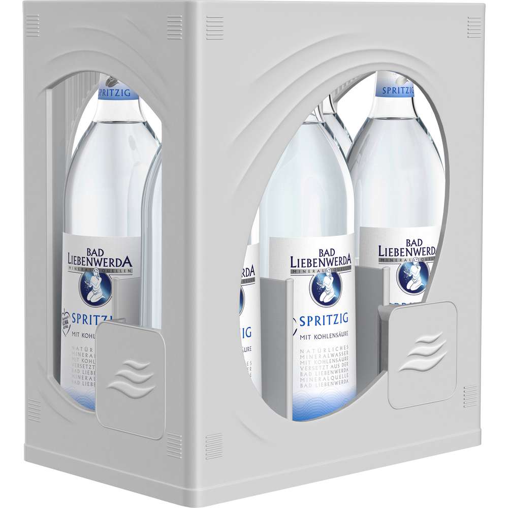 Produktabbildung Bad Liebenwerda Mineralwasser, Spritzig (6x 1,000 Liter)