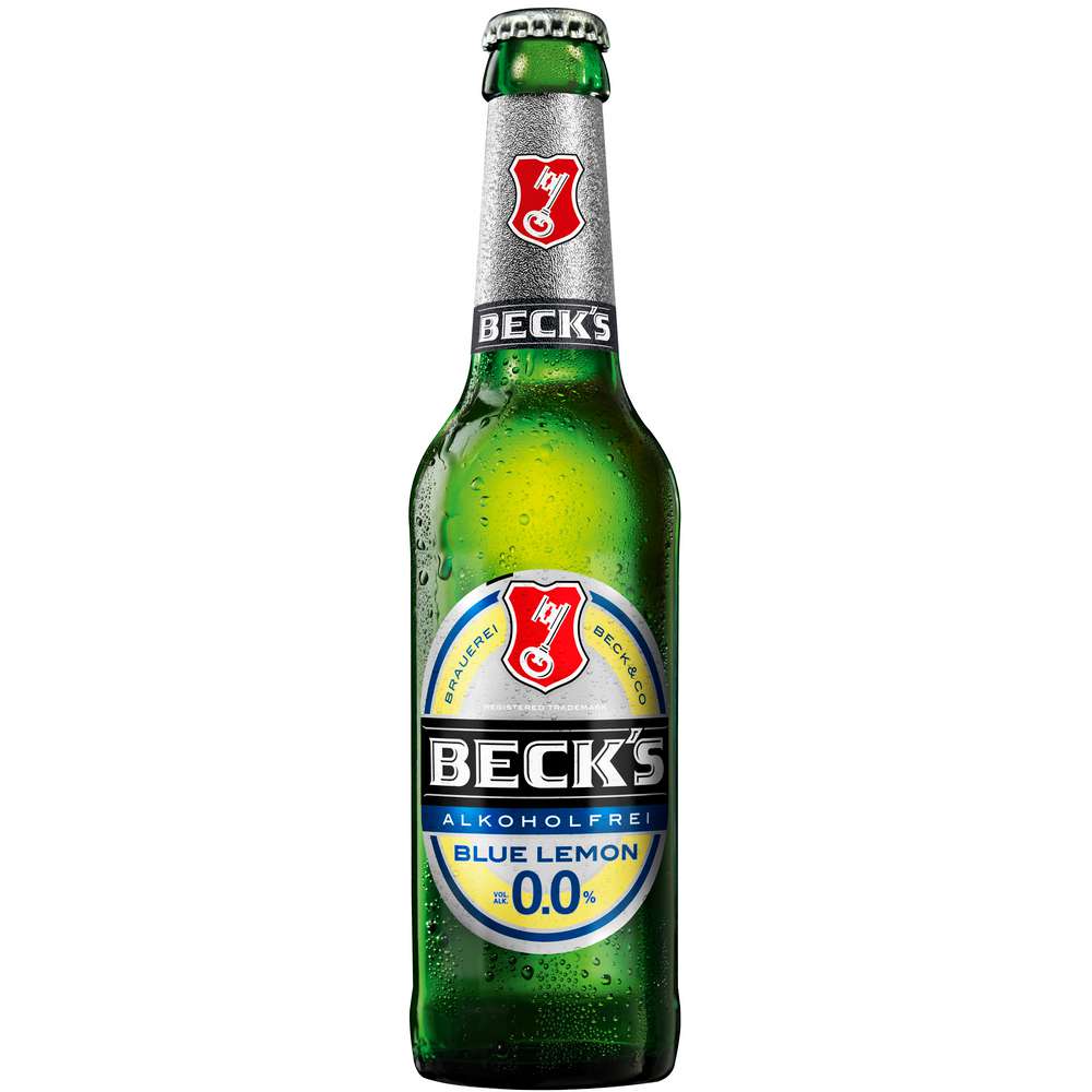 Produktabbildung Beck's Biermischgetränk Blue Lemon, alkoholfrei