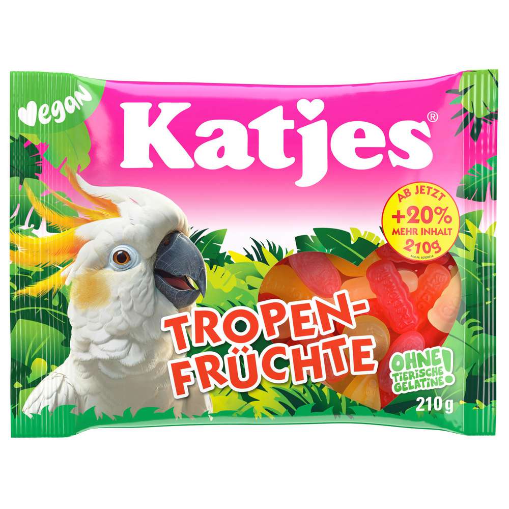 Produktabbildung Katjes Fruchtgummi Tropen-Früchte, Vegan