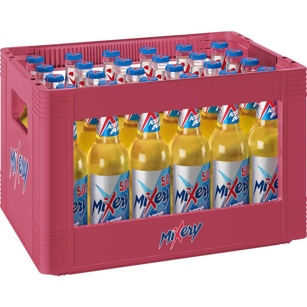 Produktabbildung Mixery Biermischgetränk Iced Blue, Bier + Guarana + X, 5 % (24x 0,330 Liter)