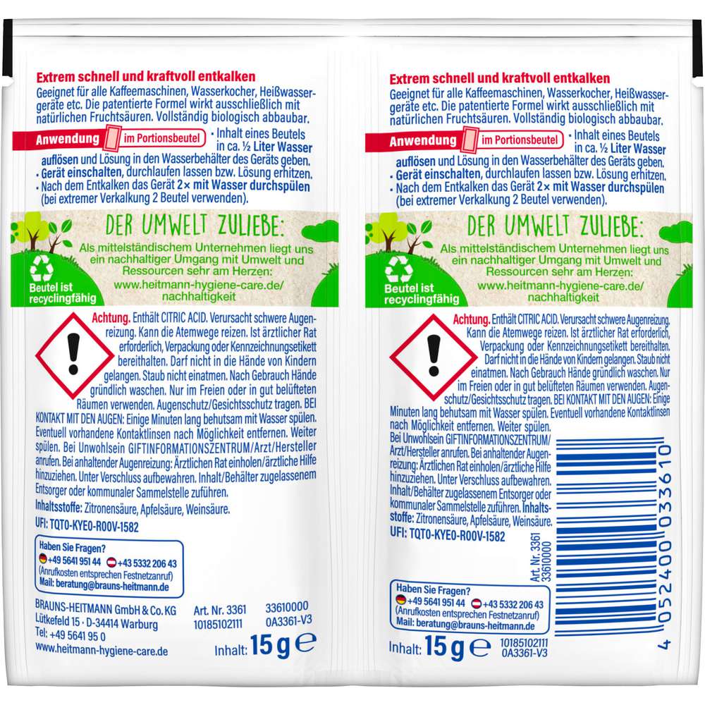 Produktabbildung Heitmann Schnell-Entkalker