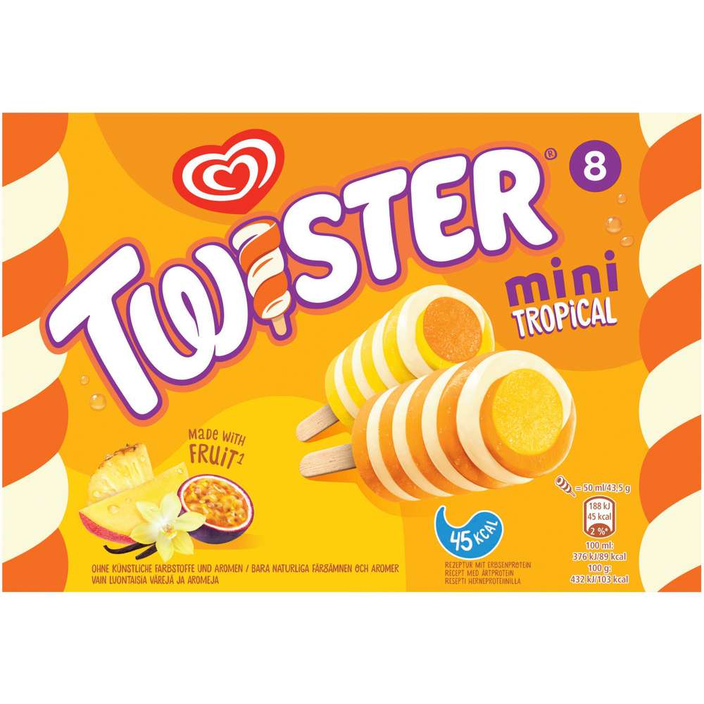 Produktabbildung Langnese Stiel-Eis, Twister Mini Tropical