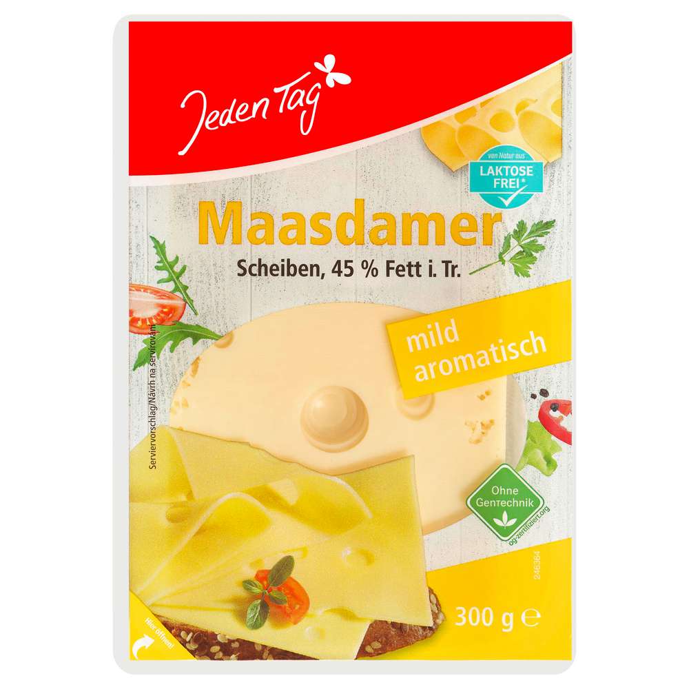 Produktabbildung Jeden Tag Maasdamer Scheiben 45%