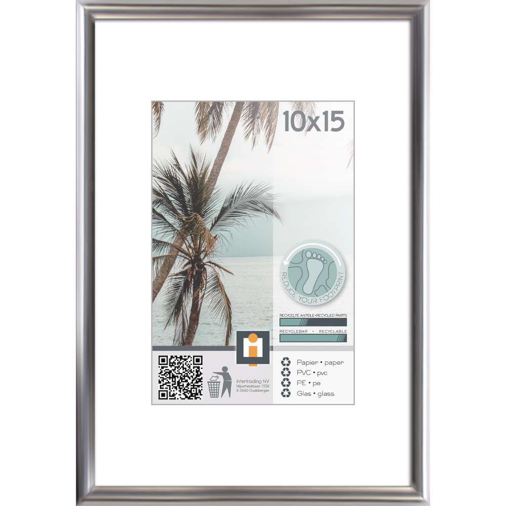 Produktabbildung Kyoto Kunststoffrahmen, 10 x 15, Silber