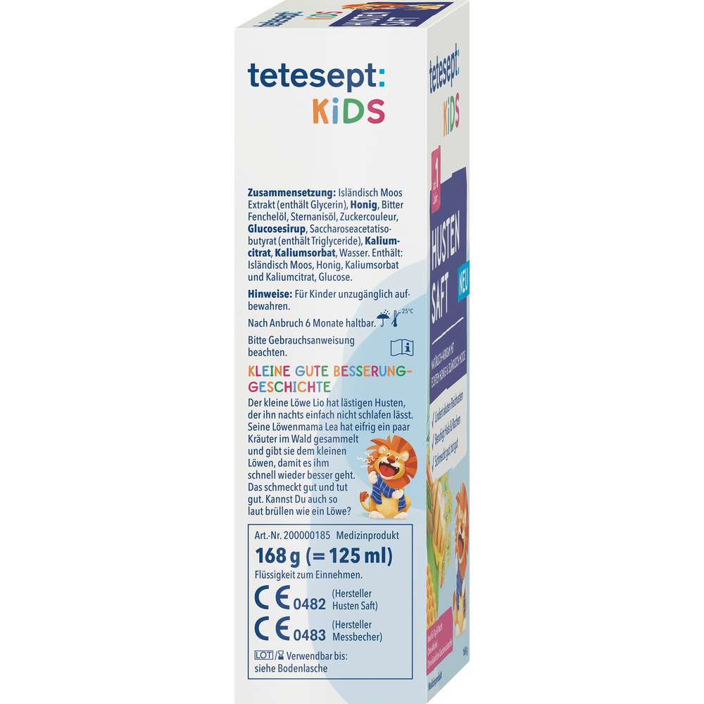 Produktabbildung tetesept Hustensaft Kids