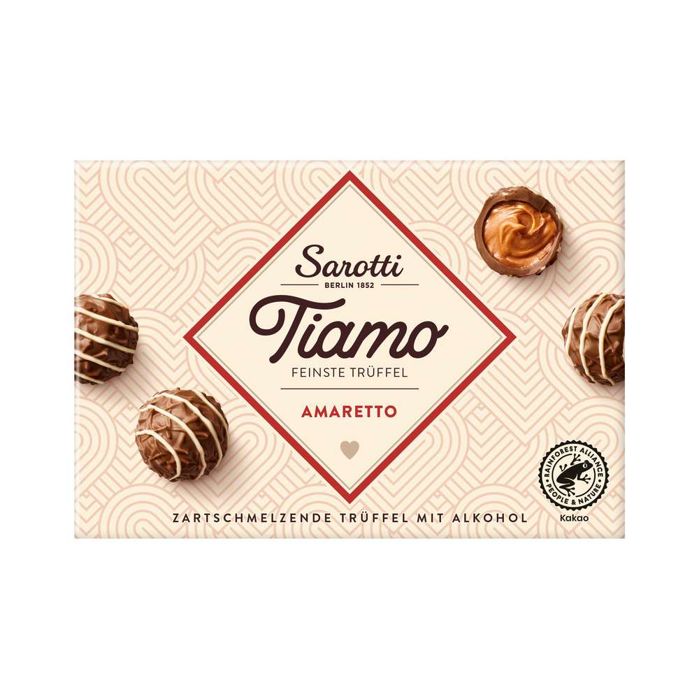Produktabbildung Sarotti Tiamo feinste Trüffel, Amaretto