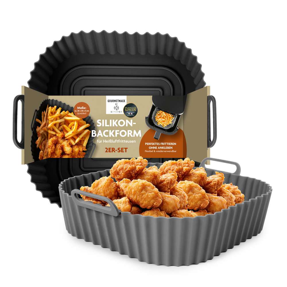 Produktabbildung GOURMETmaxx Silikonform 20x20x6,3cm schwarz