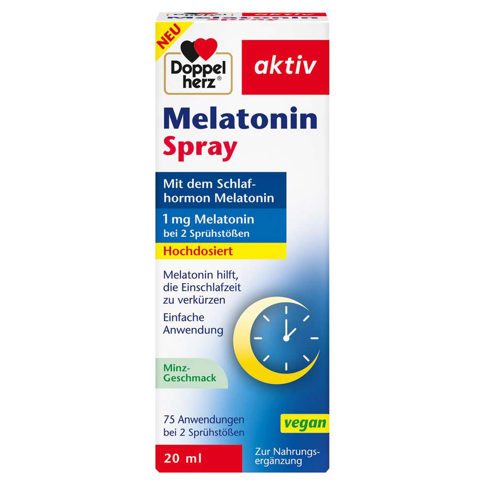 Produktabbildung Doppelherz Melatonin Spray Hochdosiert, Minz-Geschmack