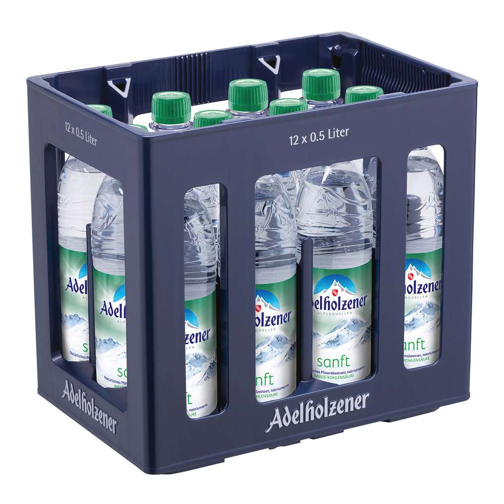 Produktabbildung Adelholzener Mineralwasser, Sanft (12x 0,500 Liter)