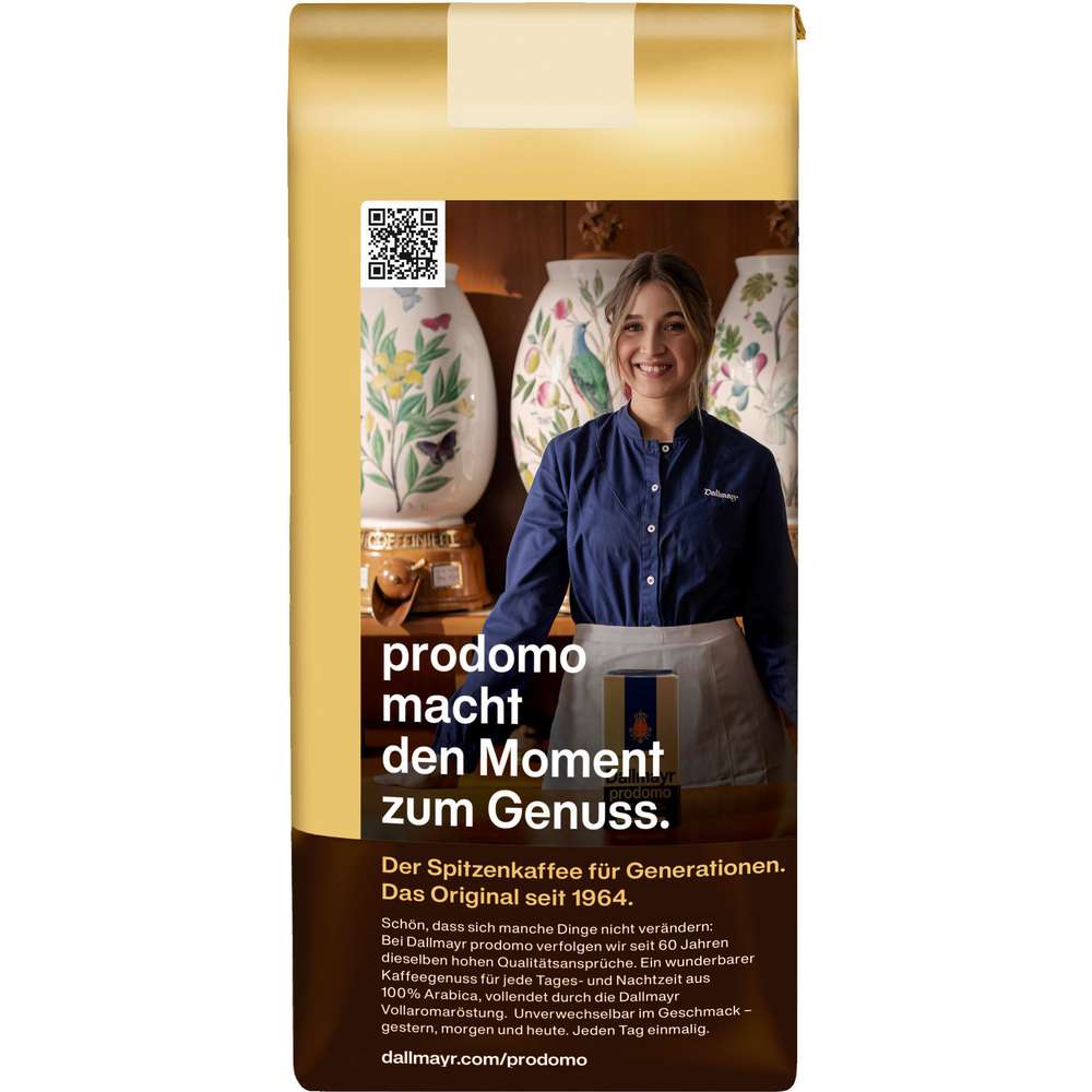 Produktabbildung Dallmayr Kaffee Prodomo entkoffeiniert, ganze Bohne