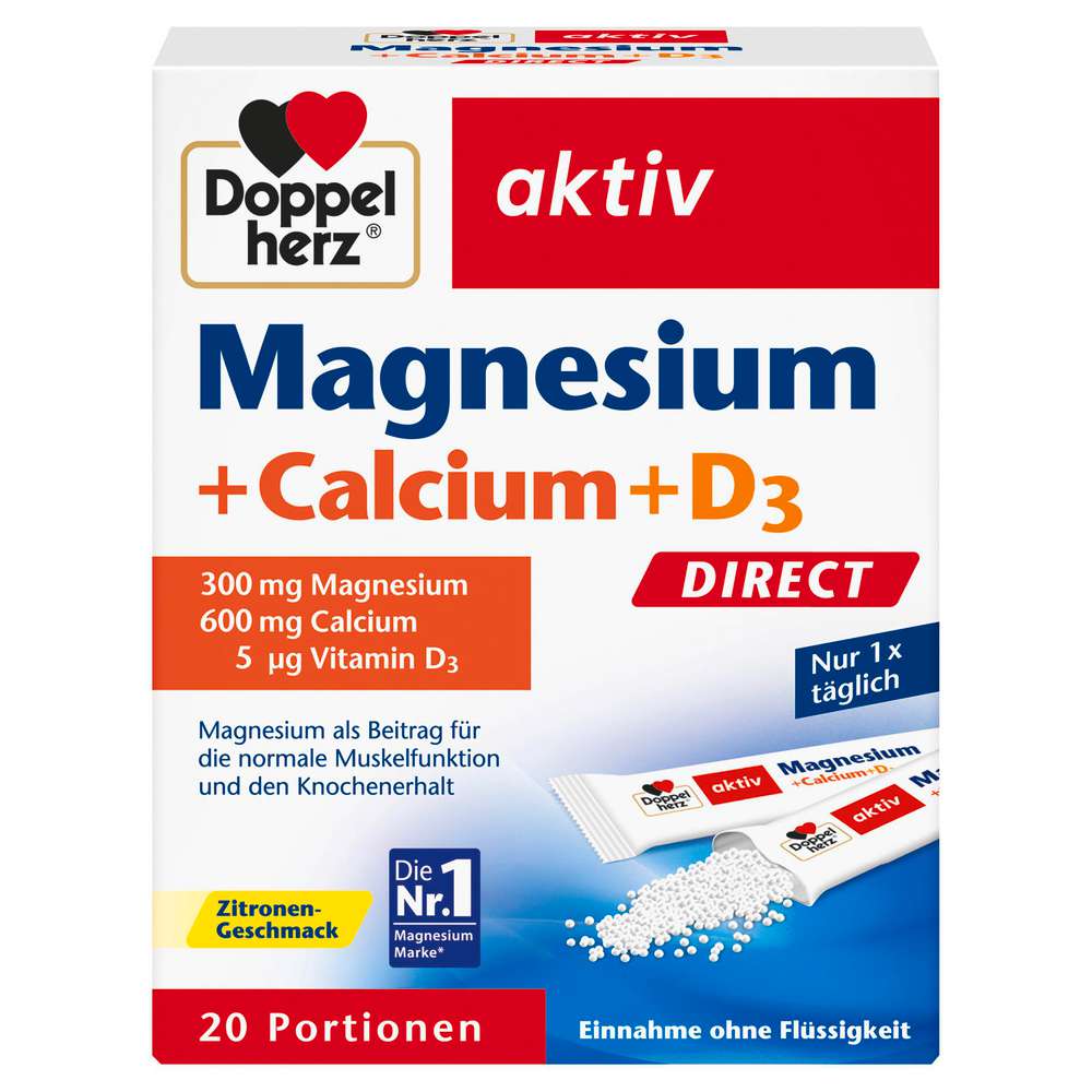 Produktabbildung Doppelherz Magnesium + Calcium + Vitamin D3  Direkt