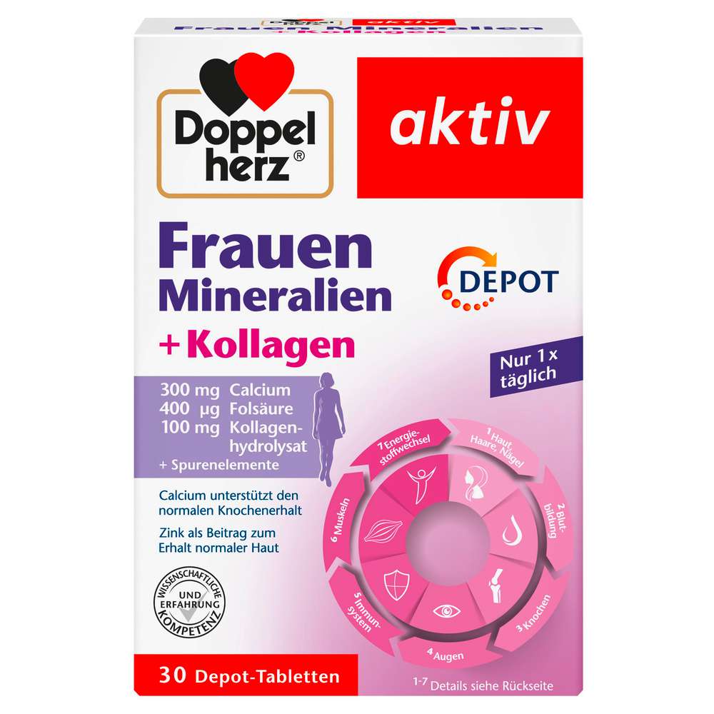 Produktabbildung Doppelherz Frauen Mineralien + Kollagen Tabletten