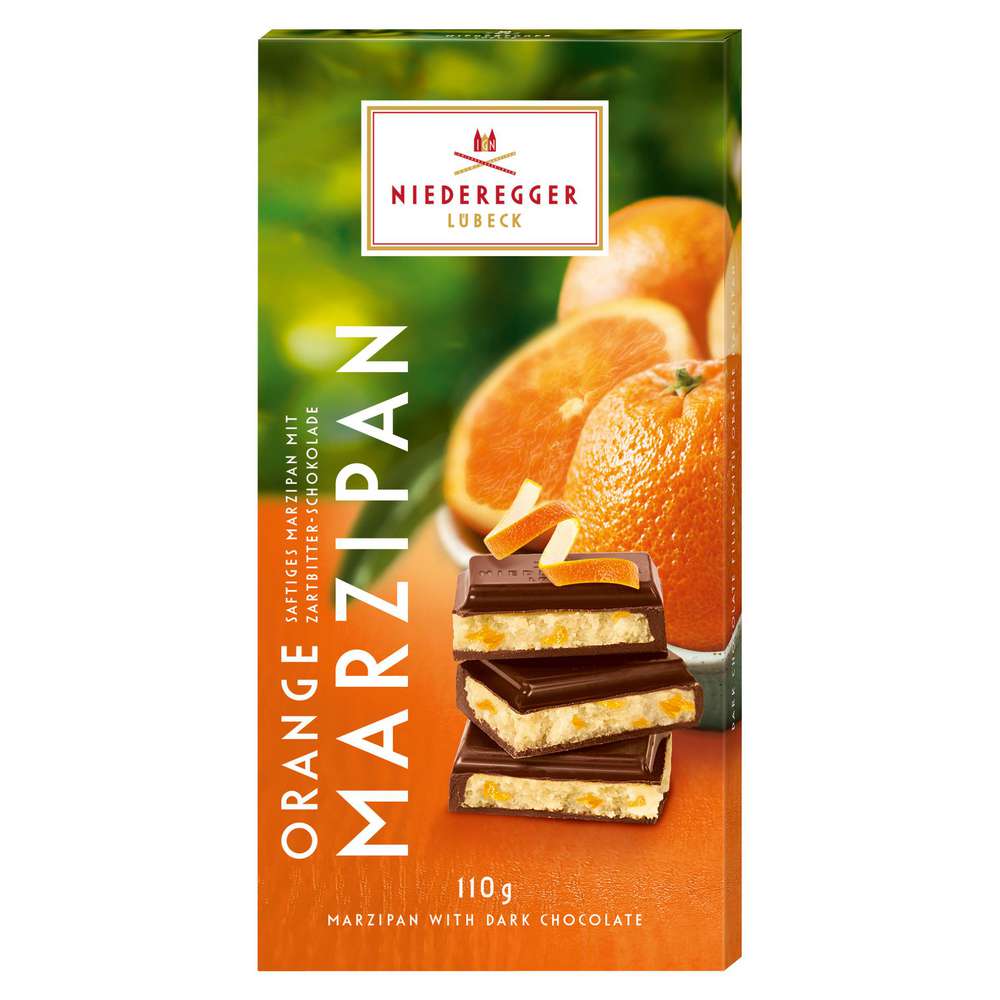 Produktabbildung Niederegger Marzipan Tafelschokolade Orange
