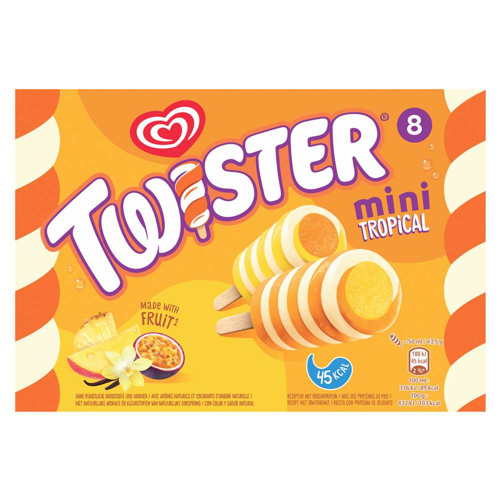 Produktabbildung Langnese Stiel-Eis, Twister Mini Tropical
