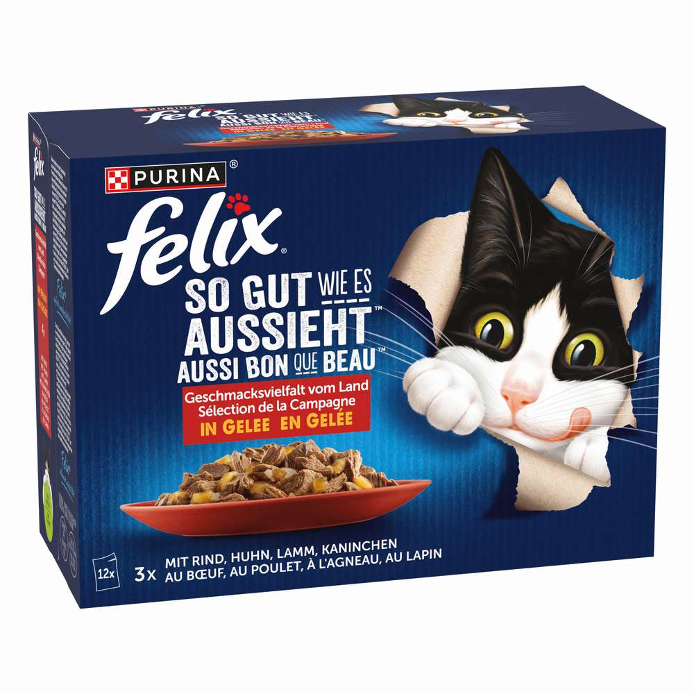 Produktabbildung Purina Katzen-Nassfutter Felix, So gut wie es aussieht, Fleischvielfalt in Gelee
