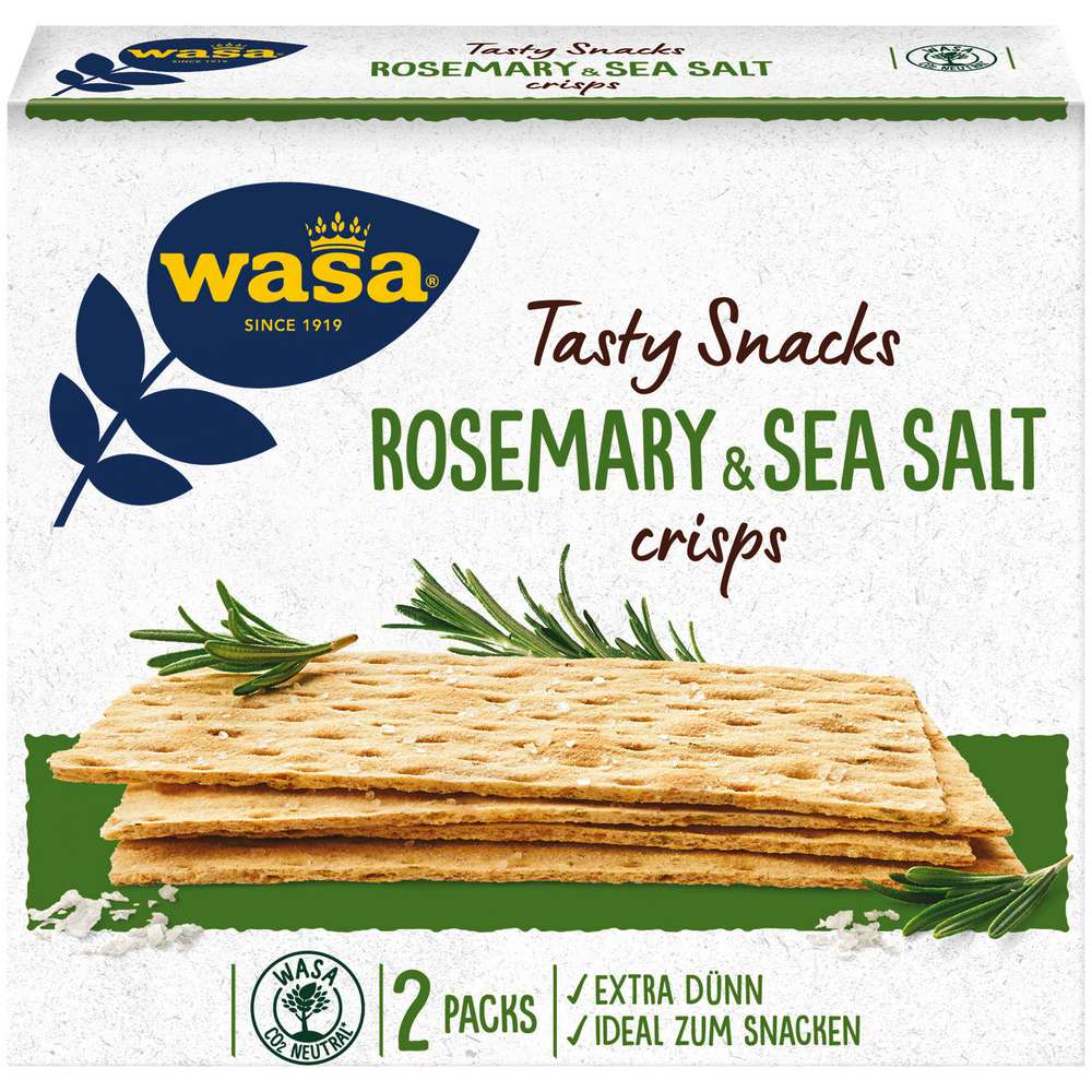 Produktabbildung Wasa Knäckebrot Delicata Crisp Rosemary & Sea Salt