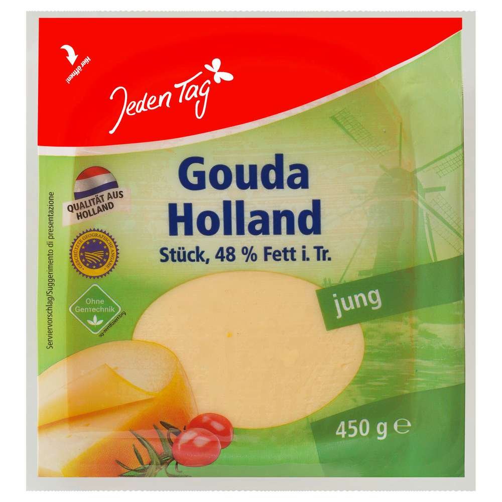 Produktabbildung Jeden Tag Holland Gouda jung, 48% Fett