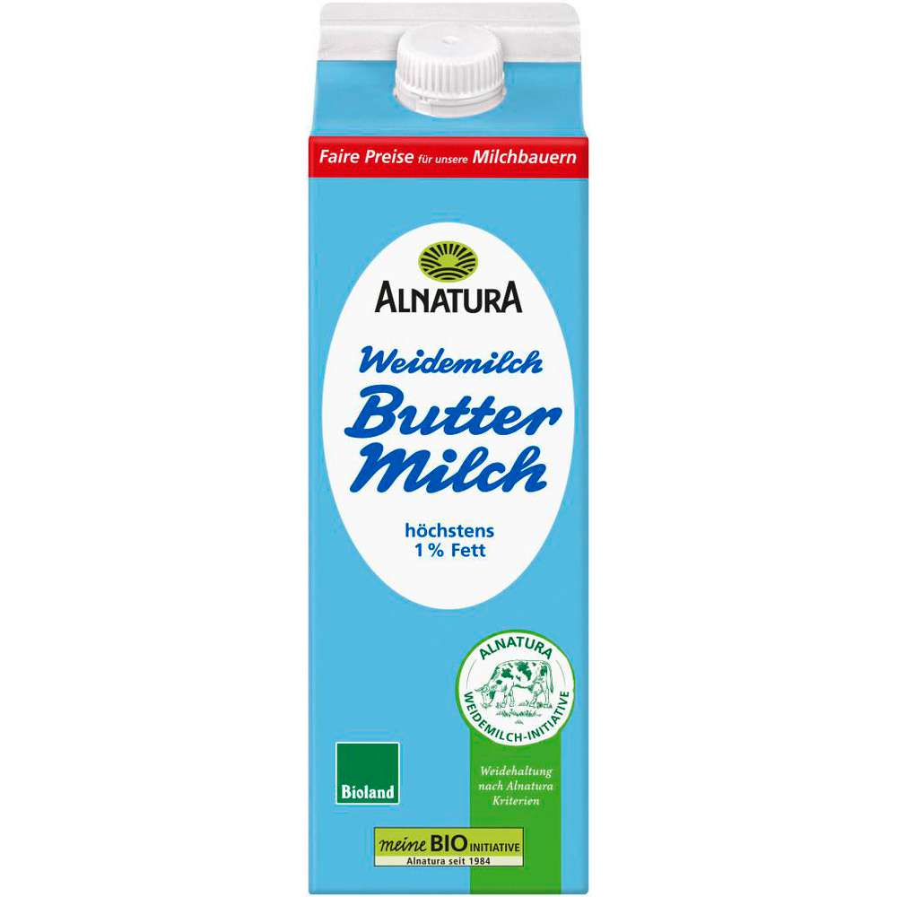 Produktabbildung Alnatura Buttermilch, 1% Fett