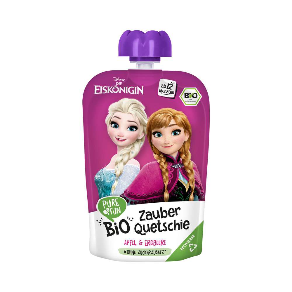 Produktabbildung Pure & Fun Bio-Quetschie Frozen, Apfel & Erdbeere