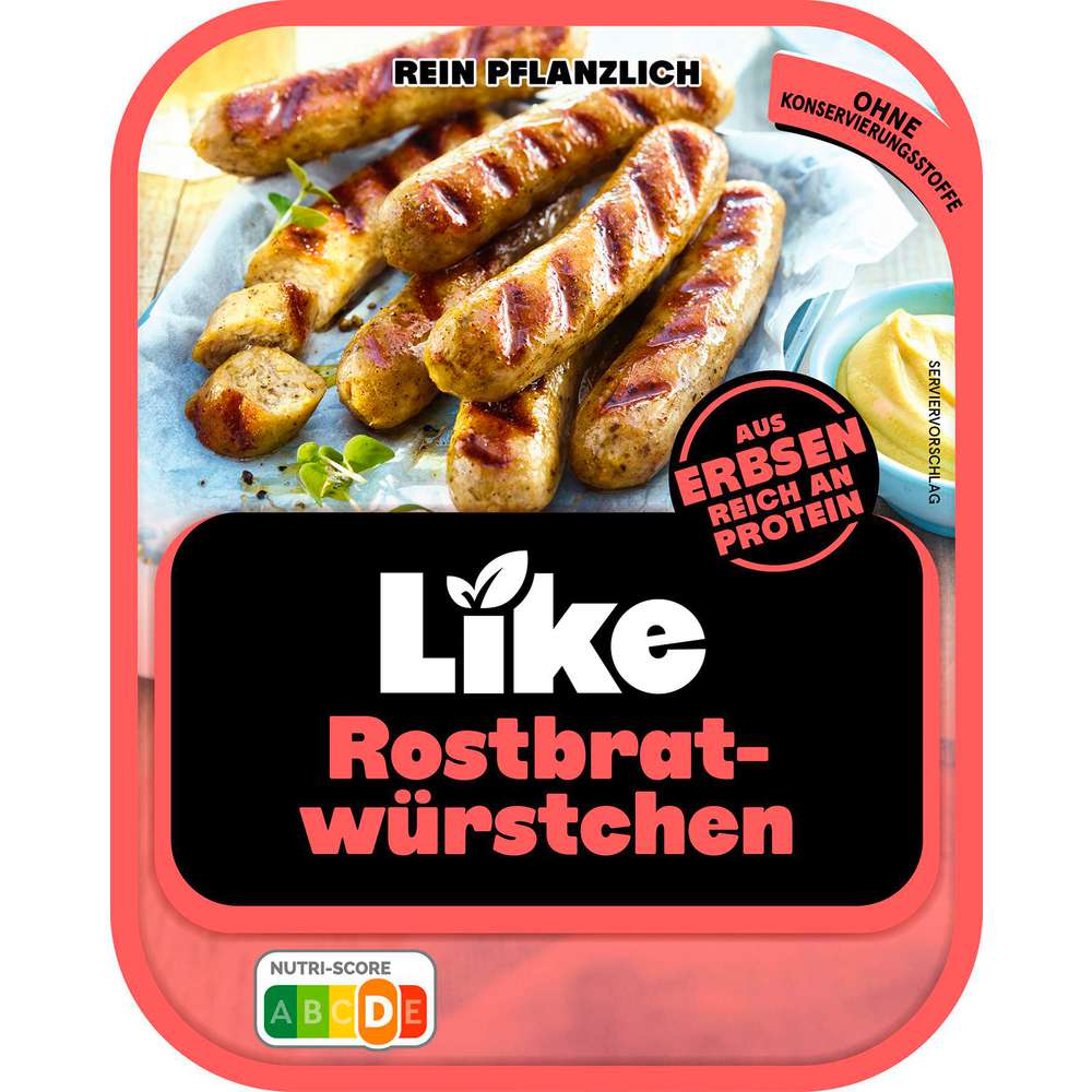 Produktabbildung Like Meat Rostbratwürstchen, Vegan