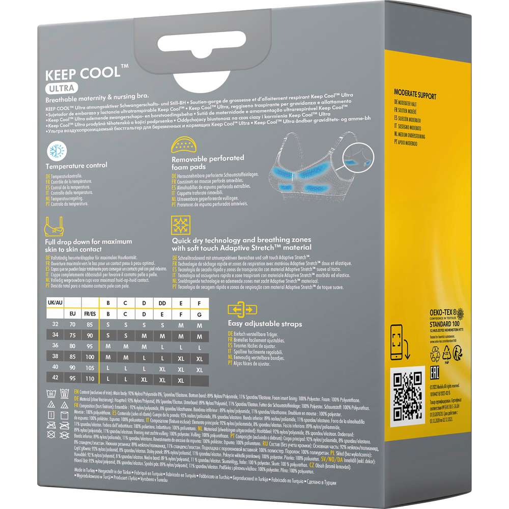 Produktabbildung Medela Schwangerschafts-BH Keep Cool Ultra Gr. M, schwarz