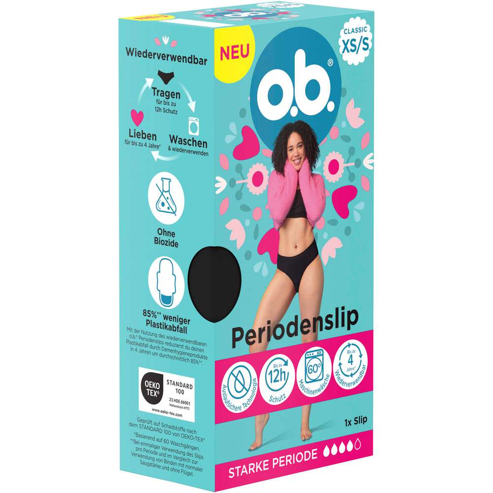 Produktabbildung o.b. Periodenunterwäsche Panties Gr.XS/S
