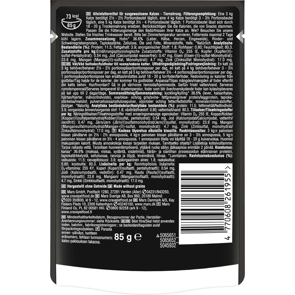 Produktabbildung Crave Katzen-Nassfutter, Huhn Sauce