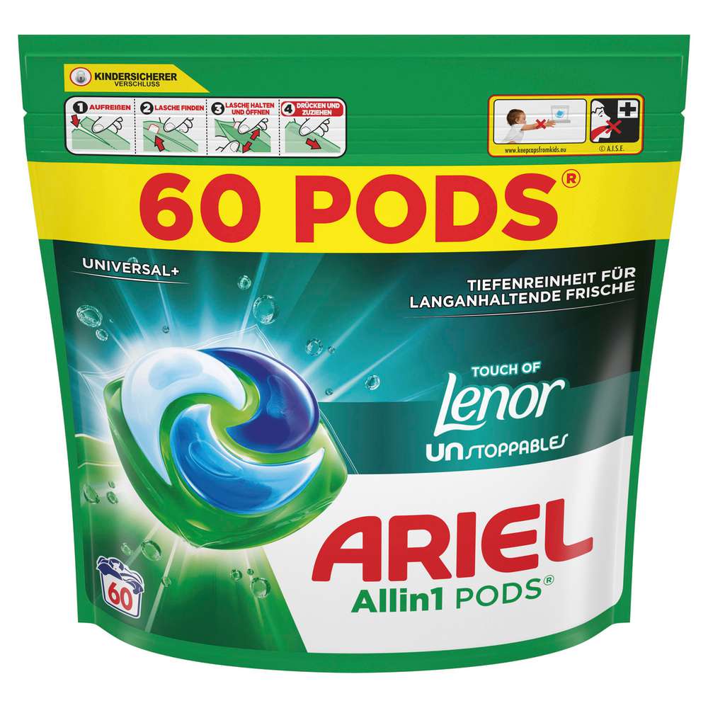 Produktabbildung Ariel Universal-Waschmittel Pods, Unstoppables