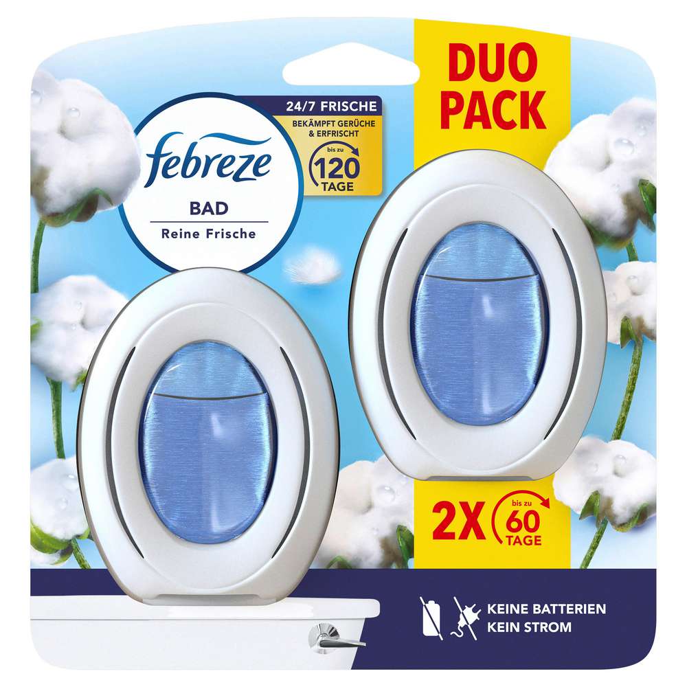 Produktabbildung Febreze Bad-Lufterfrischer Duo, Reine Frische