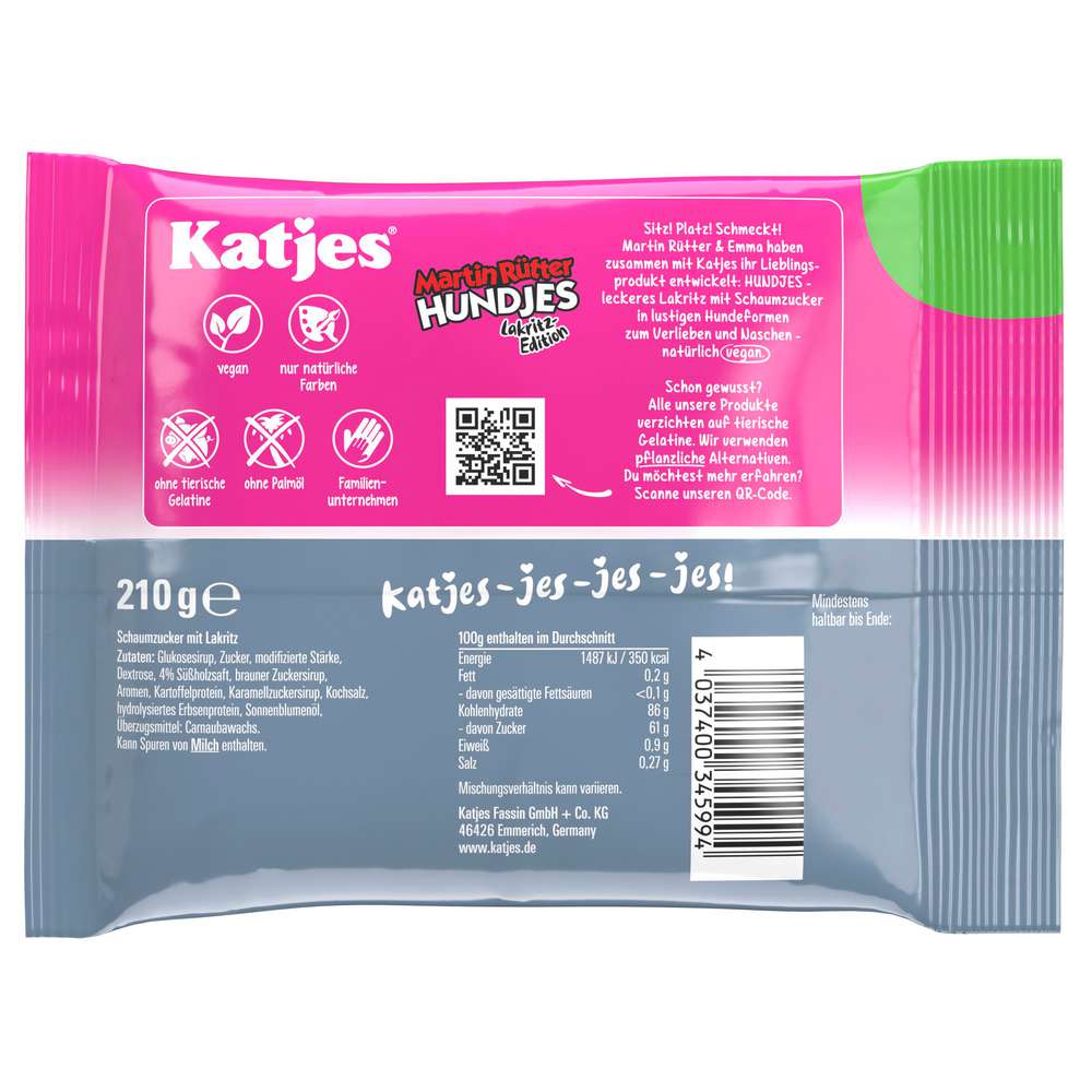 Produktabbildung Katjes Lakritz Hundjes