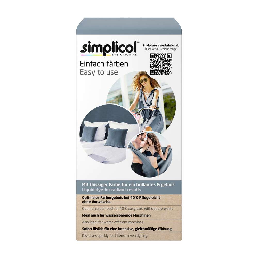 Produktabbildung simplicol Textilfarbe Intensiv, elegant grau