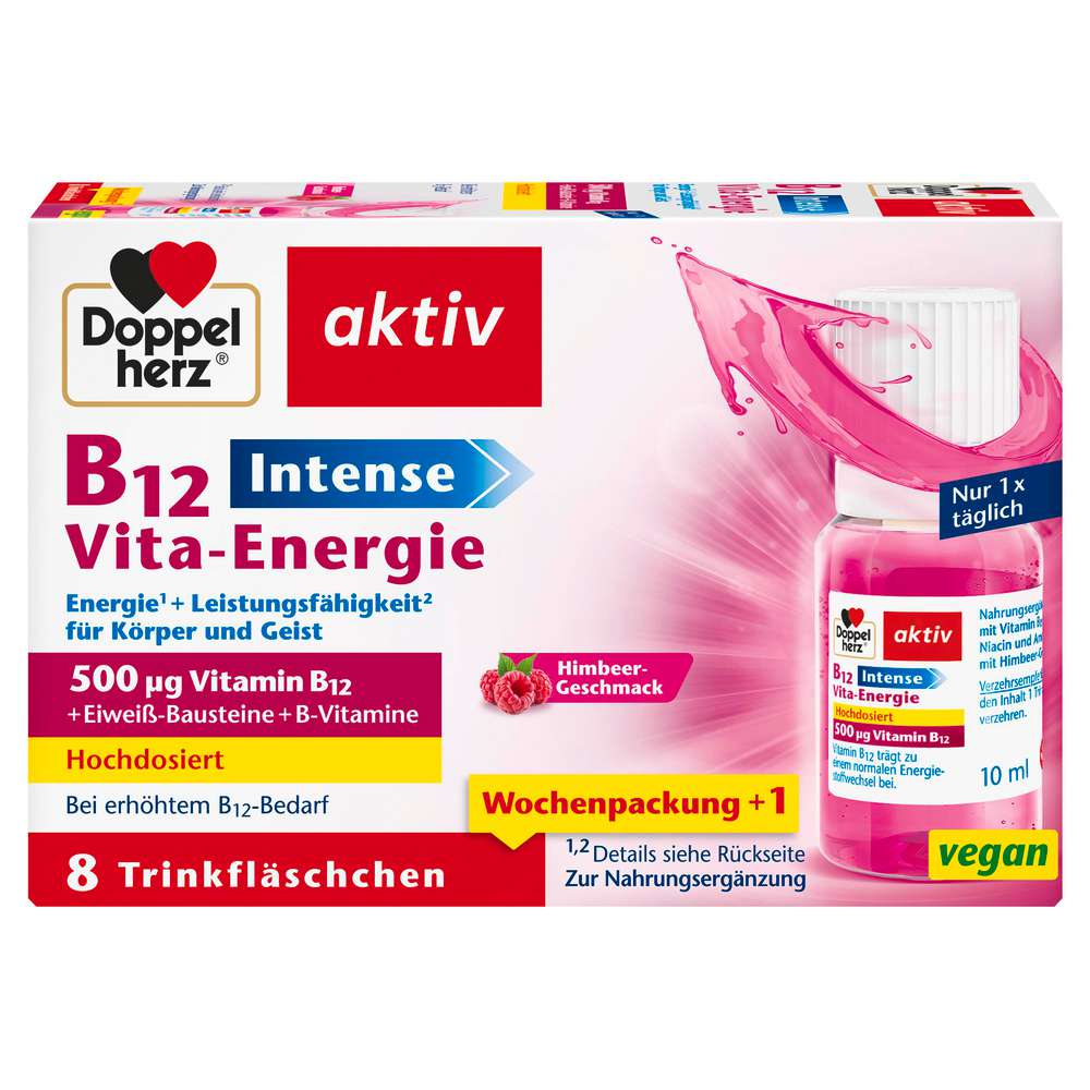 Produktabbildung Doppelherz Vitamin B12 Vita-Energie 8 Trinkflaschen