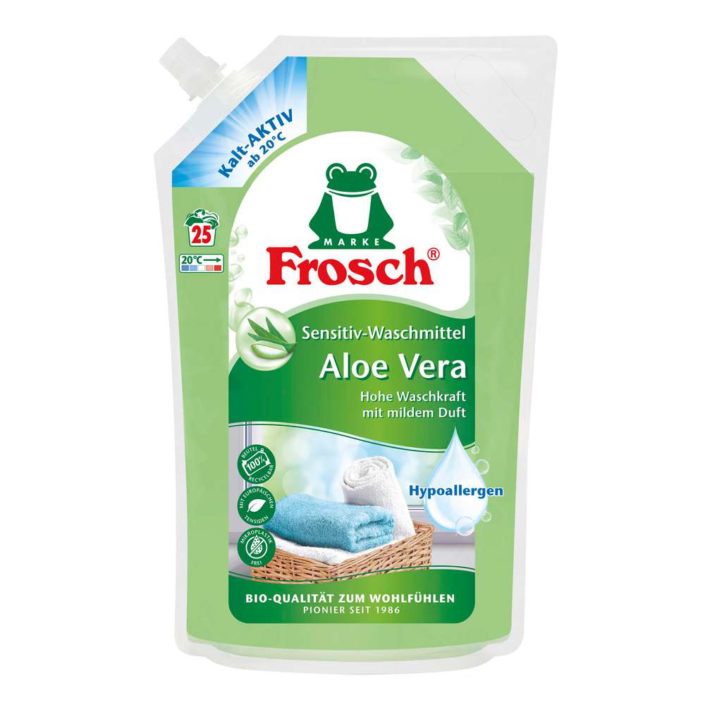 Produktabbildung Frosch Sensitive-Waschmittel, Aloe Vera, Hypoallergen