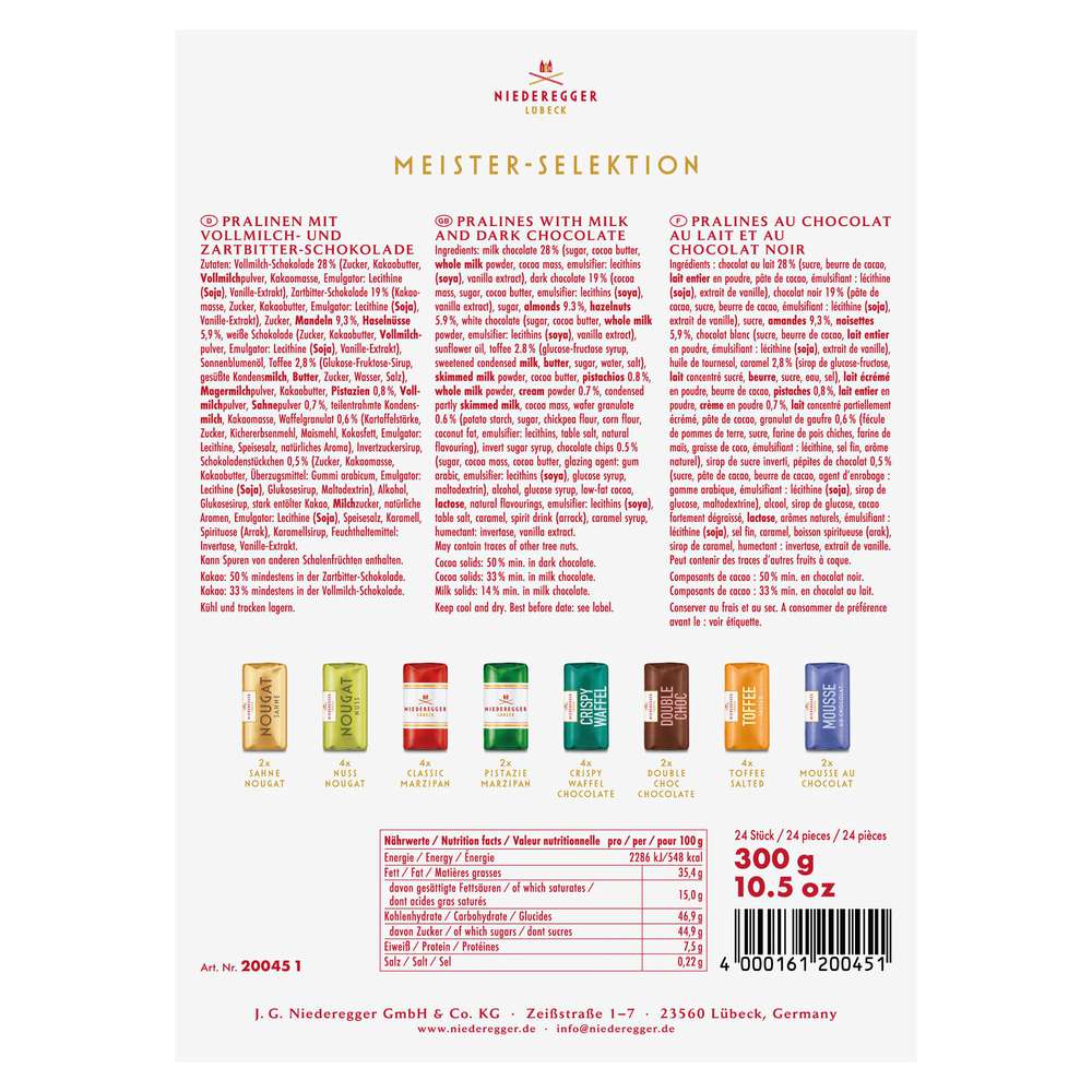 Produktabbildung Niederegger Meister-Selektion Pralinen