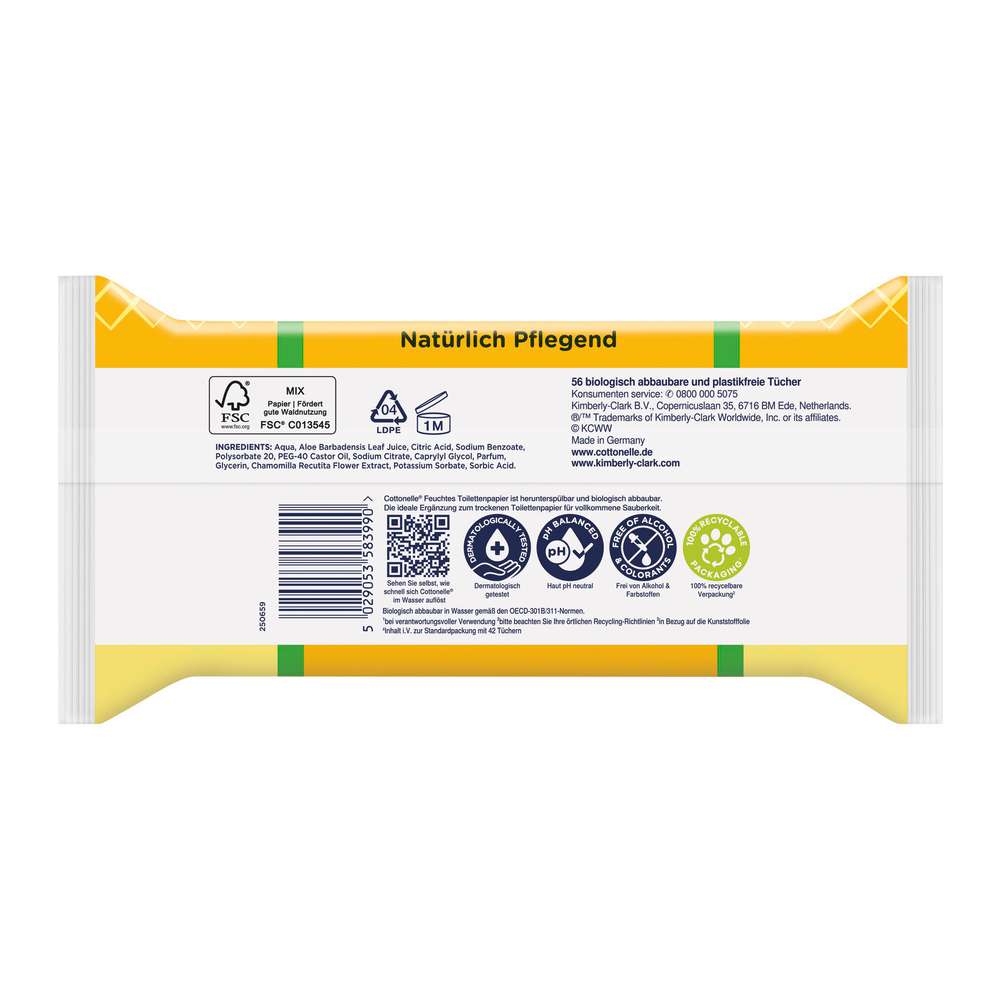 Produktabbildung Cottonelle Feuchtes Toilettenpapier, Kamille & Aloe Vera