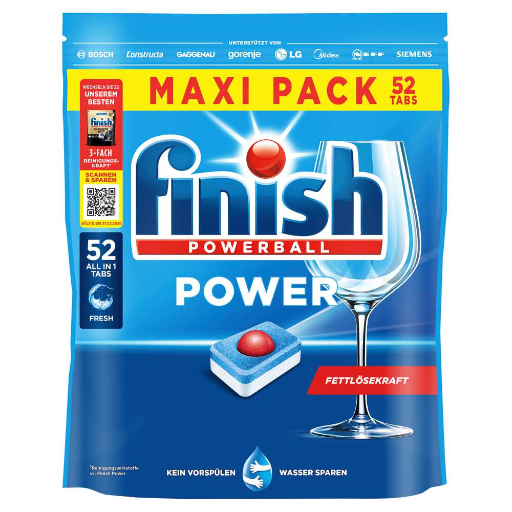 Produktabbildung Finish Spülmaschinen-Tabs, Powerball Power Fresh