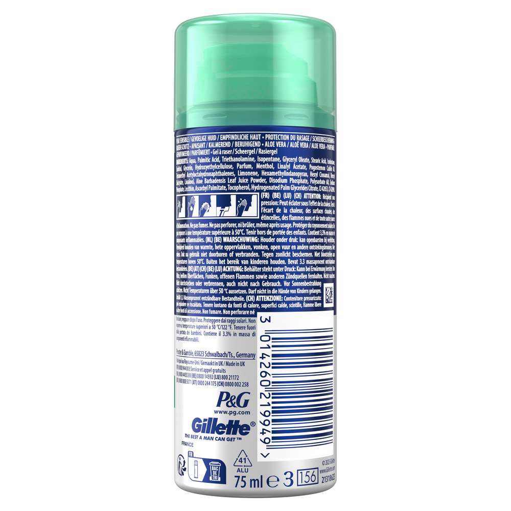 Produktabbildung Gillette Rasiergel Series, sensitiv