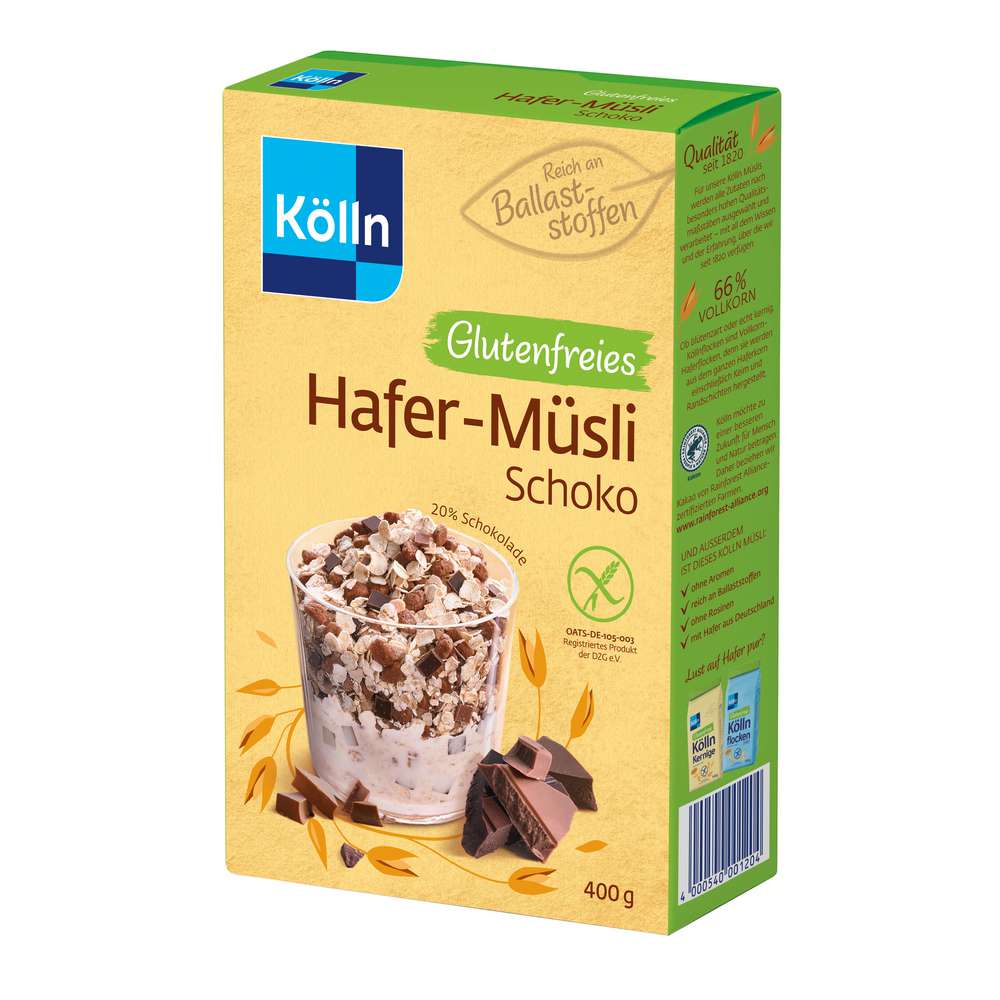 Produktabbildung Kölln Hafer-Müsli Schoko, glutenfrei