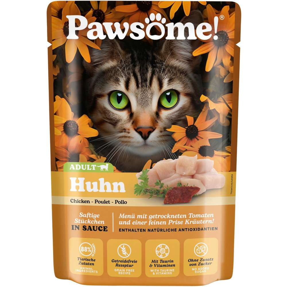 Produktabbildung Pawsome Katzen-Nassfutter Adult, Huhn