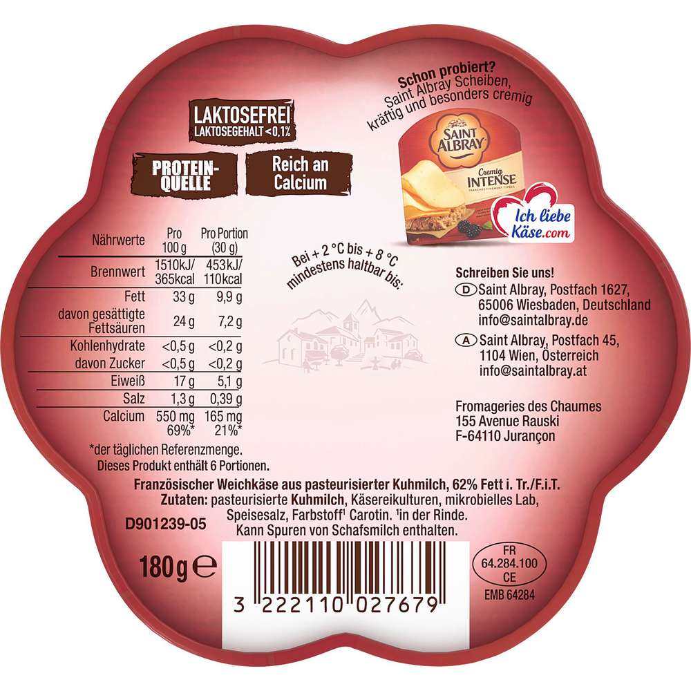 Produktabbildung Saint Albray L'Intense Weichkäse