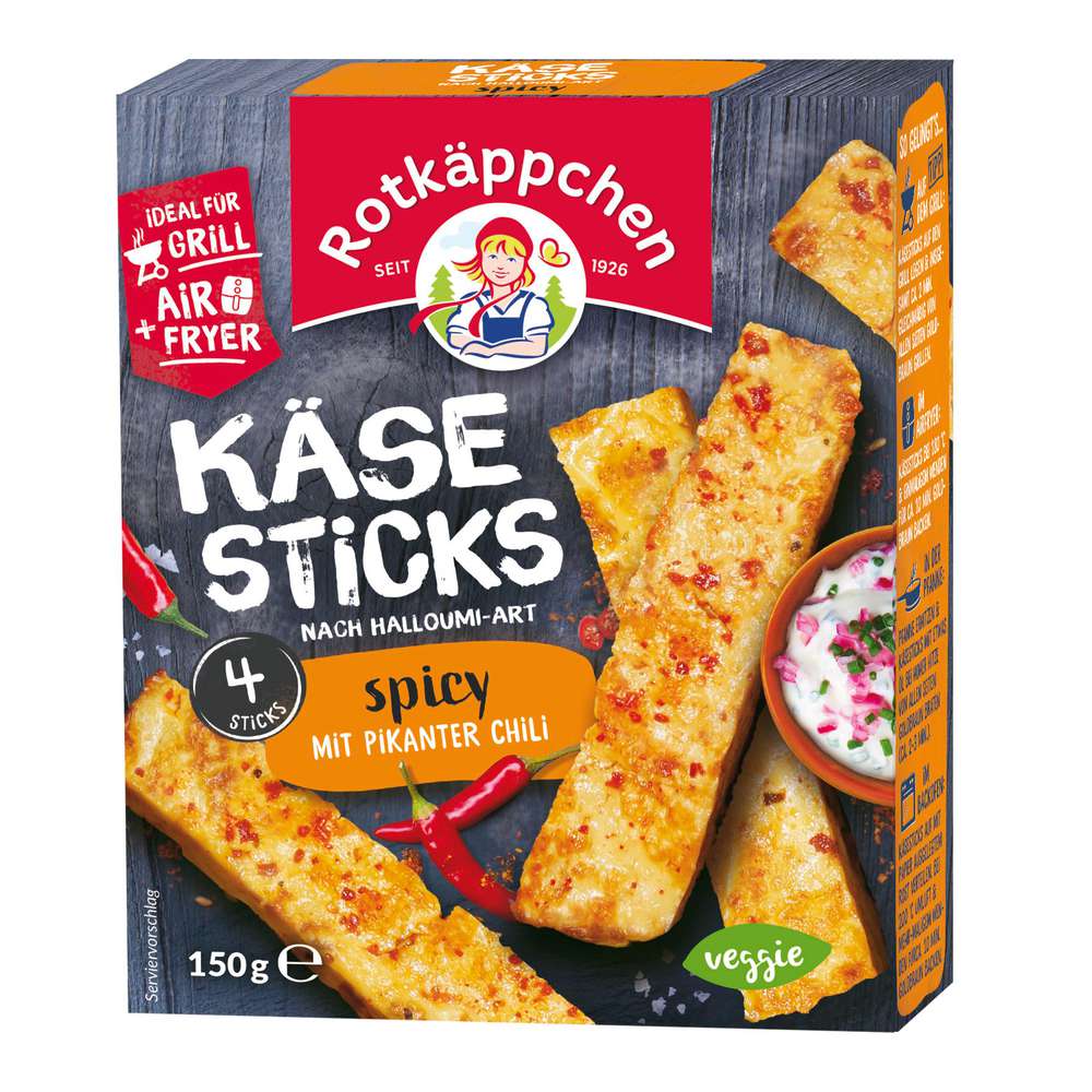 Produktabbildung Rotkäppchen Käse Sticks Spicy, mit pikanter Chili 