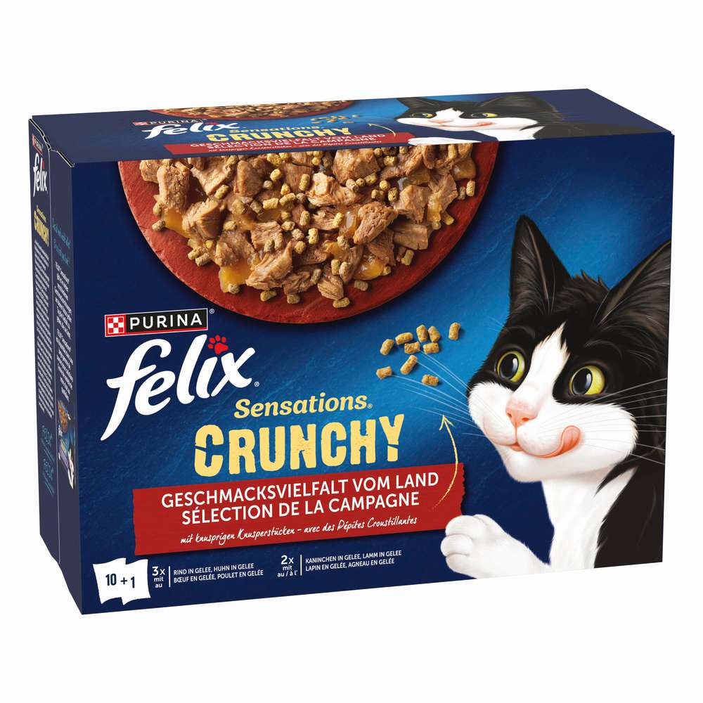 Produktabbildung Purina Katzen-Nassfutter Sensations Crunchy, Fleischvielfalt