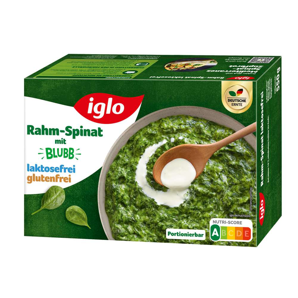 Produktabbildung Iglo Rahm-Spinat laktosefrei, tiefgekühlt