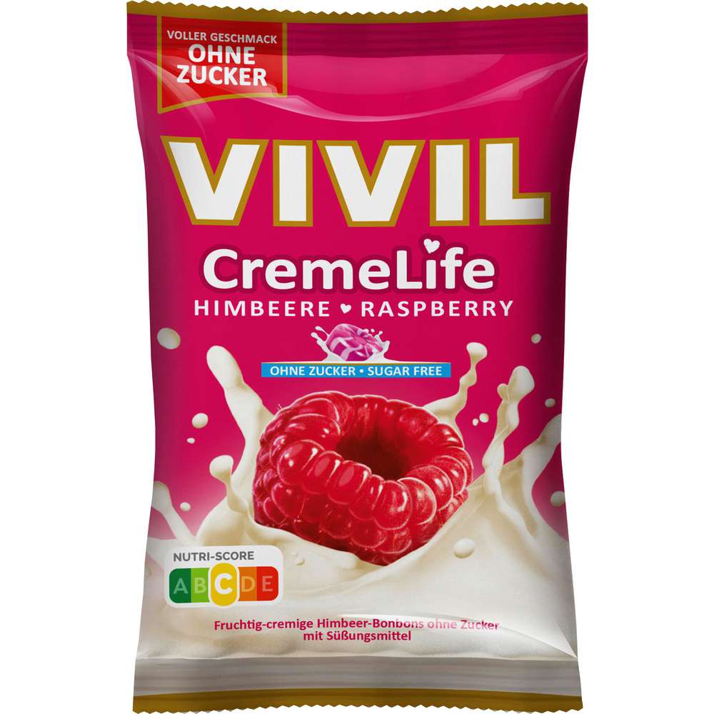 Produktabbildung Vivil Creme Life Classic Bonbons Himbeer, ohne Zucker