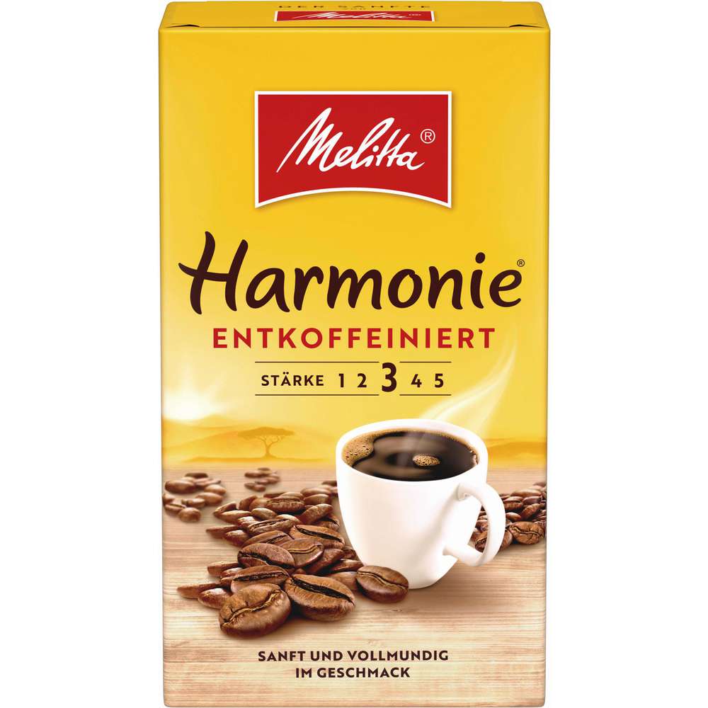 Produktabbildung Melitta Kaffee Harmonie entkoffeiniert, gemahlen