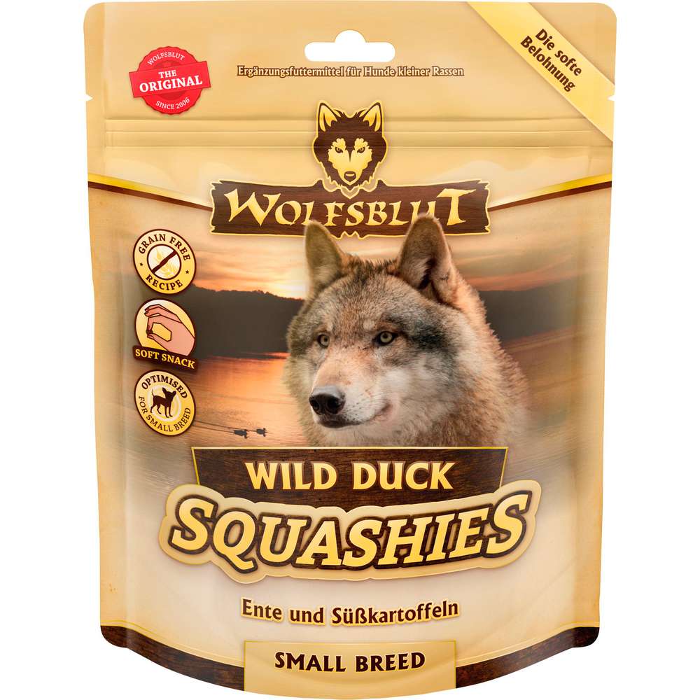 Produktabbildung Wolfsblut Hunde-Snack, Wild Duck Squashies, Entenfleisch/Süßkartoffel