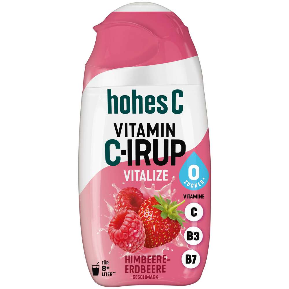 Produktabbildung hohes C Sirup Vitamin C-irup Vitalize, Himbeere-Erdbeere