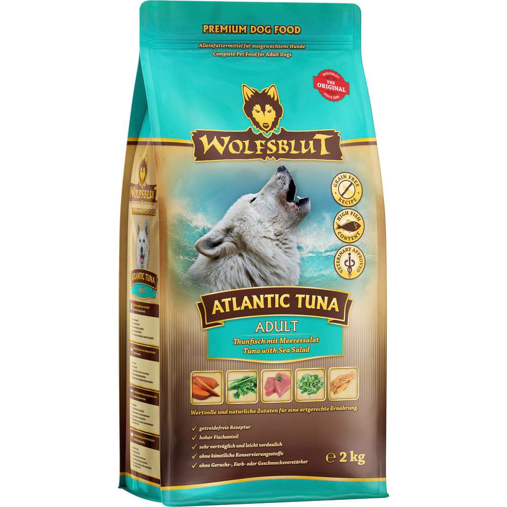 Produktabbildung Wolfsblut Hunde-Trockenfutter Atlantic Tuna, Adult, Thunfisch mit Meeressalat