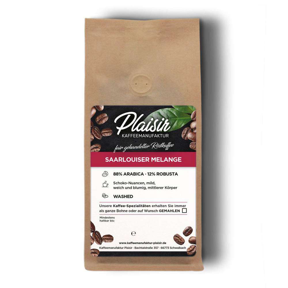 Produktabbildung Kaffeemanufaktur Plaisir Kaffee Saarlouiser Melange, gemahlen